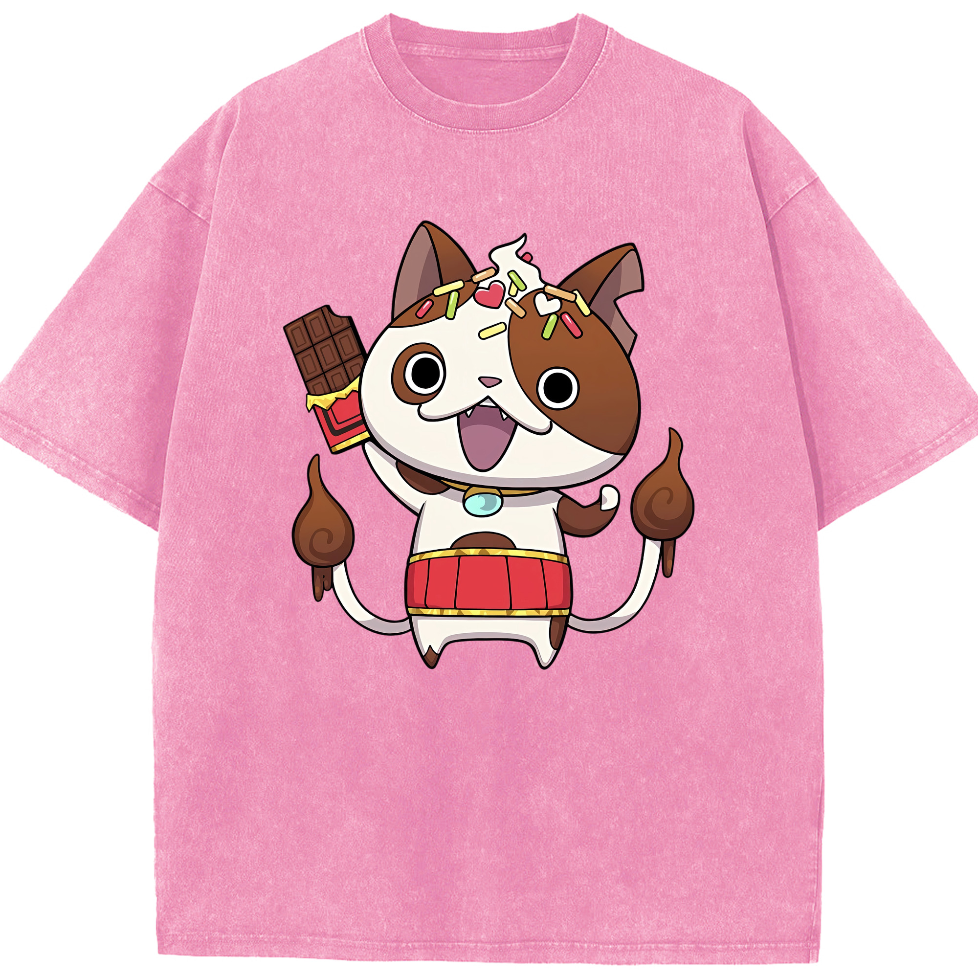 （画像用） 妖怪ウォッチ Yo-kai Watch 綿100% ヴィンテージ風 半袖Tシャツ（フロントプリント）